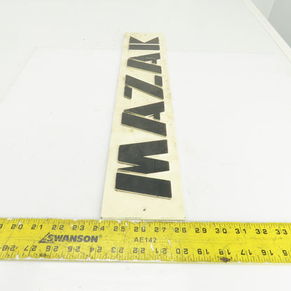 Mazak 21-5/8" x 4-3/8" Machine Name Legend Plate