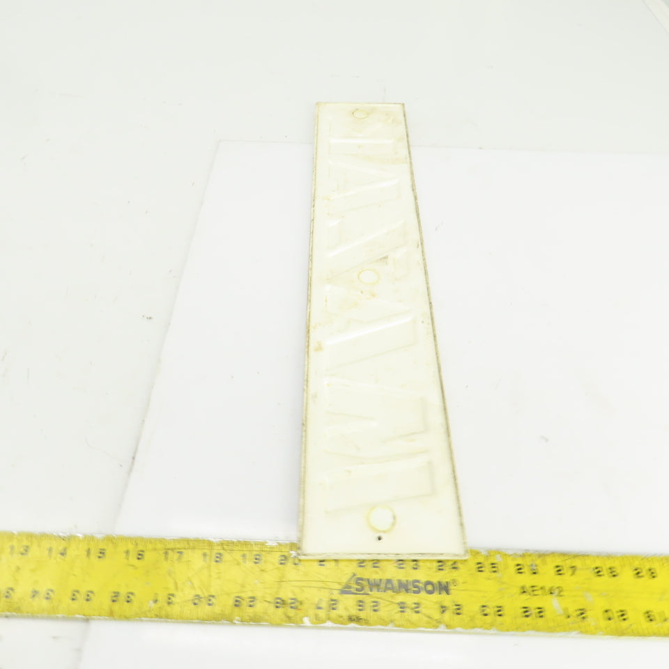 Mazak 21-5/8" x 4-3/8" Machine Name Legend Plate