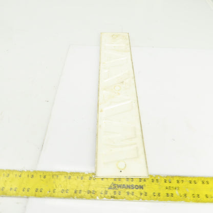 Mazak 21-5/8" x 4-3/8" Machine Name Legend Plate