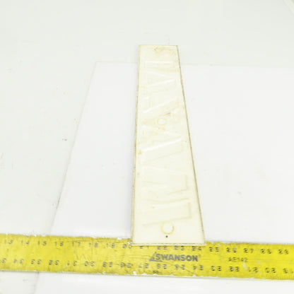 Mazak 21-5/8" x 4-3/8" Machine Name Legend Plate