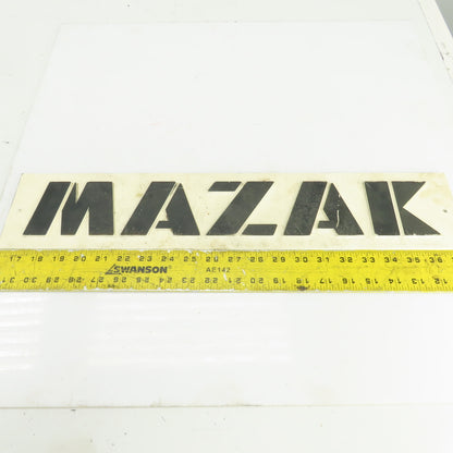 Mazak 21-5/8" x 4-3/8" Machine Name Legend Plate