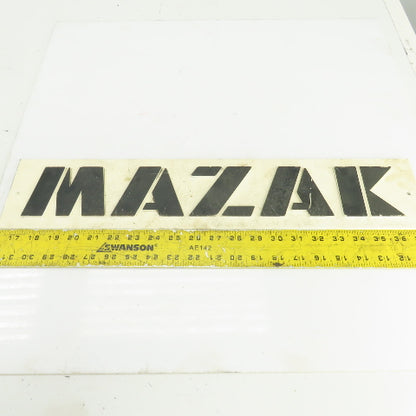 Mazak 21-5/8" x 4-3/8" Machine Name Legend Plate
