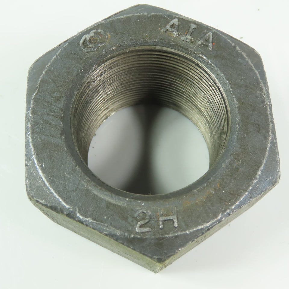 1-7/8 -11 Hex Nut Plain Steel  1-61/64" Thick 3-1/16" Wrench Size