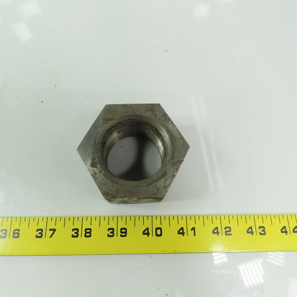 1-5/8 -12 Hex Nut Plain Steel  1-33/64" Thick 2-9/16" Wrench Size