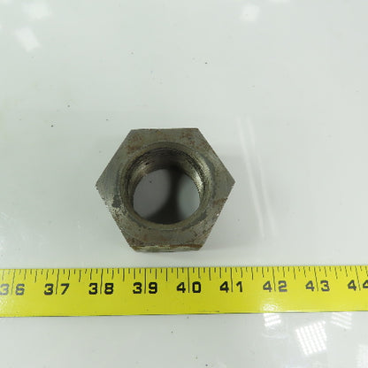 1-5/8 -12 Hex Nut Plain Steel  1-33/64" Thick 2-9/16" Wrench Size