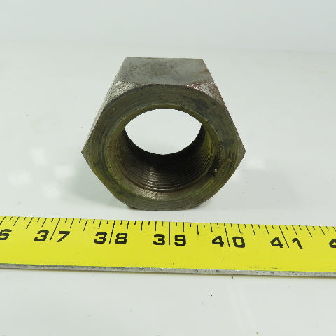 1-5/8 -12 Hex Nut Plain Steel  1-33/64" Thick 2-9/16" Wrench Size