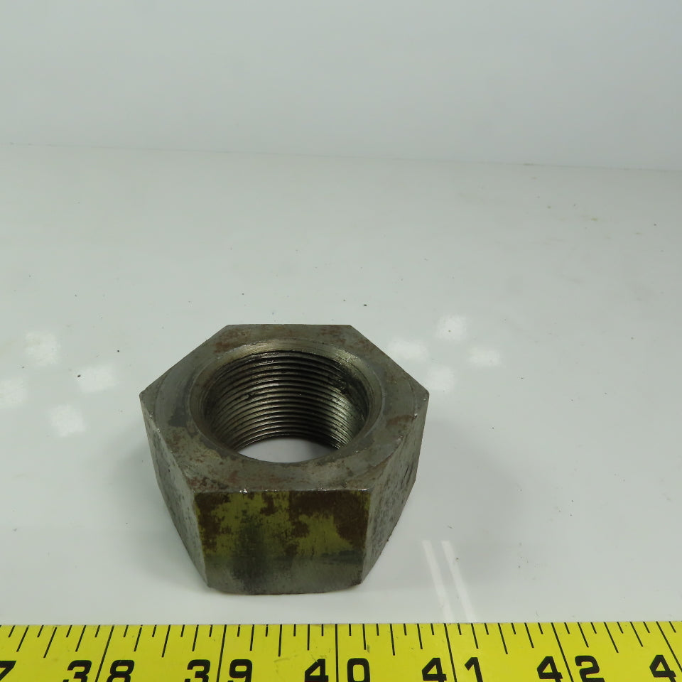 1-5/8 -12 Hex Nut Plain Steel  1-33/64" Thick 2-9/16" Wrench Size