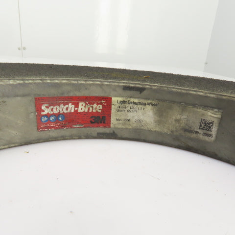 3M Scotch-Brite Light Deburring Wheel 6S FIN 2550RPM 13-3/4"x 1-1/2" x 8" Arbor
