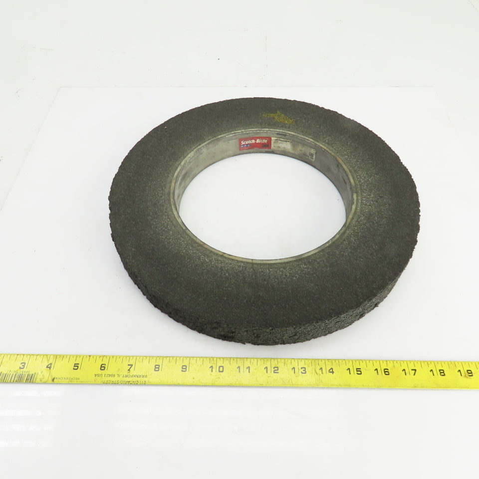 3M Scotch-Brite Light Deburring Wheel 6S FIN 2550RPM 13-3/4"x 1-1/2" x 8" Arbor