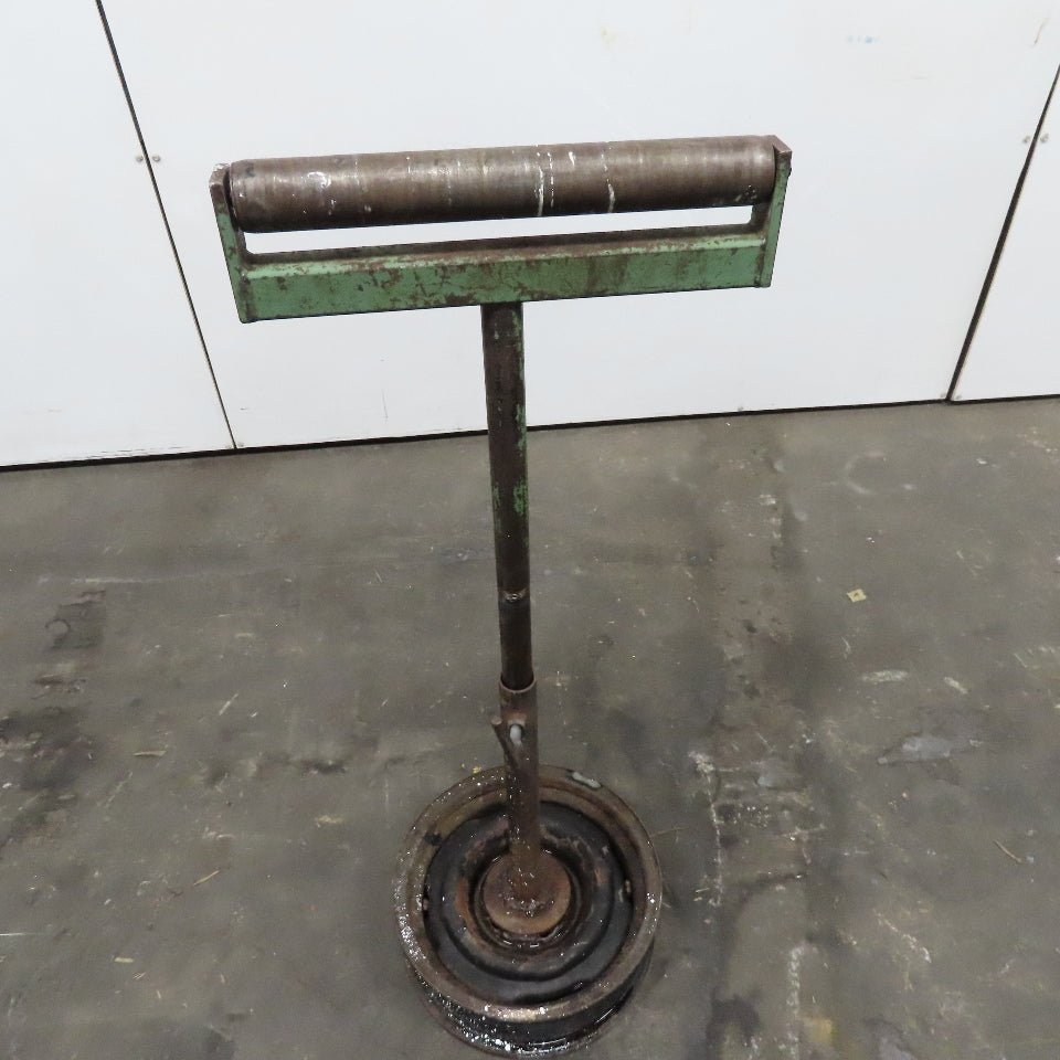 15" Wide Steel Saw Cut Off Support Roller Stand Adjustable Height 28"-46"