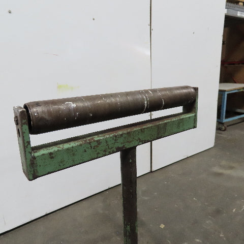 15" Wide Steel Saw Cut Off Support Roller Stand Adjustable Height 28"-46"