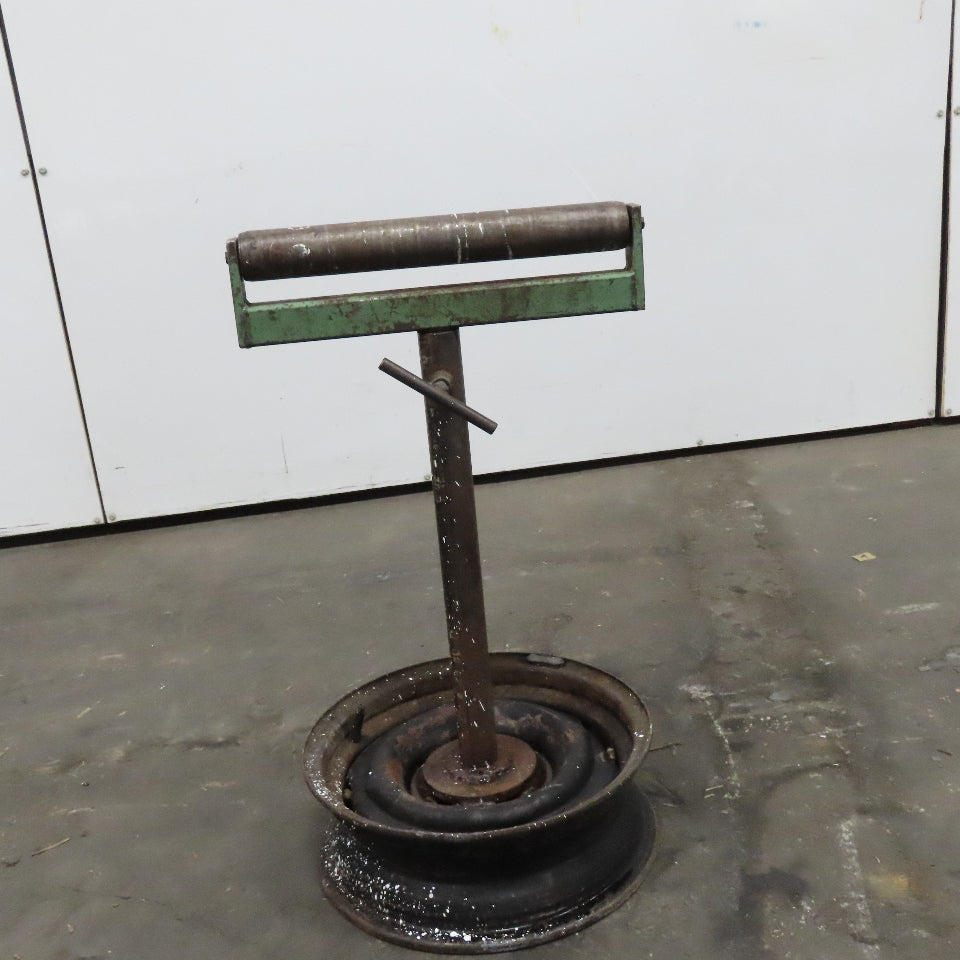 15" Wide Steel Saw Cut Off Support Roller Stand Adjustable Height 28"-46"