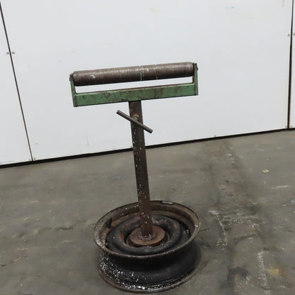 15" Wide Steel Saw Cut Off Support Roller Stand Adjustable Height 28"-46"
