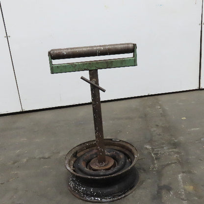 15" Wide Steel Saw Cut Off Support Roller Stand Adjustable Height 28"-46"