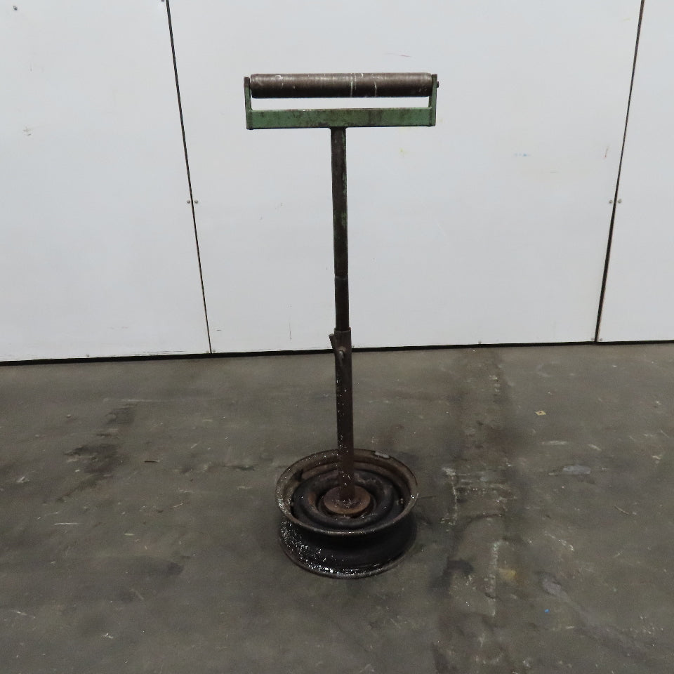 15" Wide Steel Saw Cut Off Support Roller Stand Adjustable Height 28"-46"