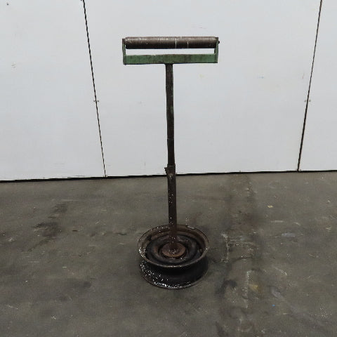 15" Wide Steel Saw Cut Off Support Roller Stand Adjustable Height 28"-46"