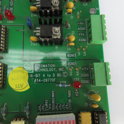 Automation Technology 54-09770F 16-BIT A To D Circuit Board Serial#16AD-0017-36F