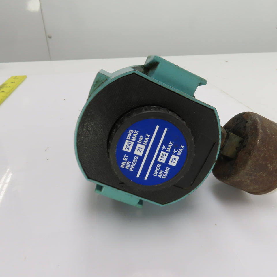 Manual Compressed Air Regulator 300PSIG Max Inlet 175°F 3/8" NPT