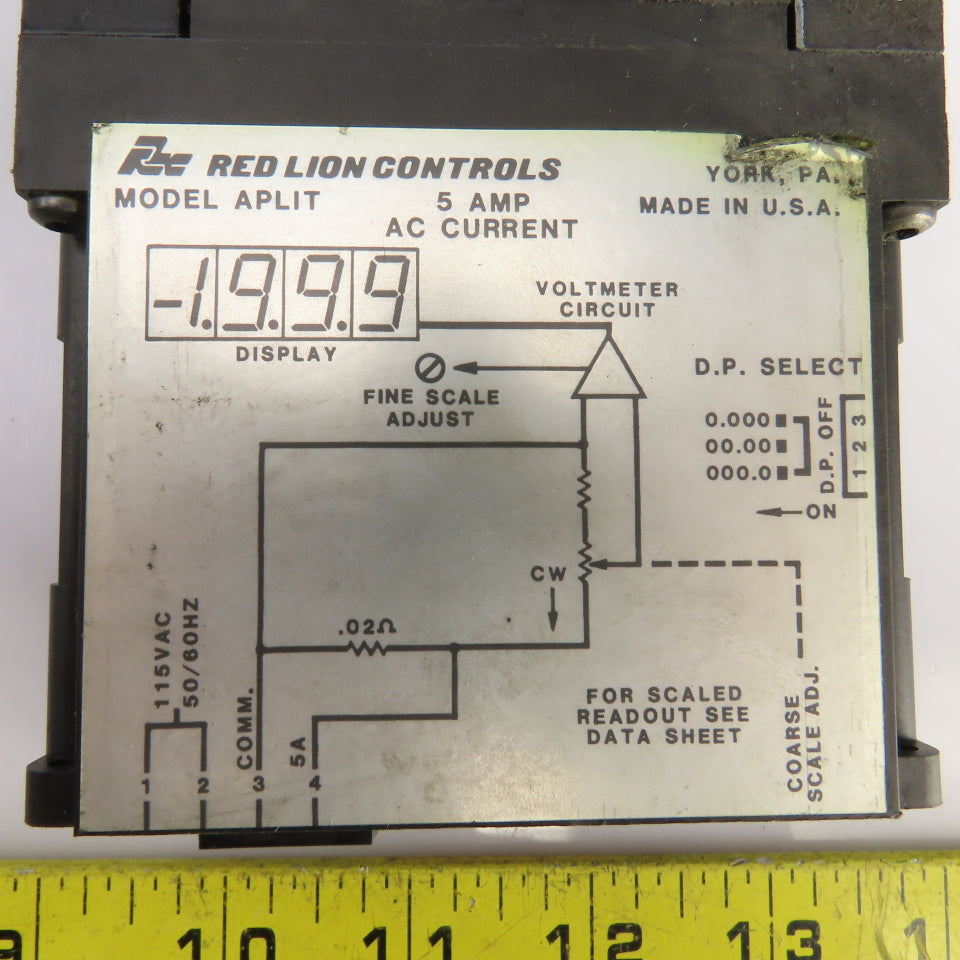 Red Lion Controls APLIT LED 5 Amp AC Current Meter