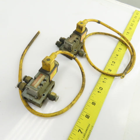 Numatics 237-267B Solenoid Operated Pneumatic Manifold Block 120V Coil Lot Of 2