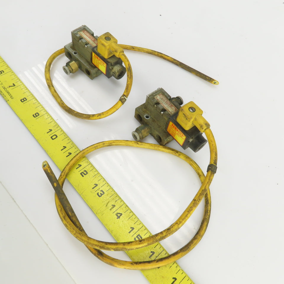 Numatics 237-267B Solenoid Operated Pneumatic Manifold Block 120V Coil Lot Of 2