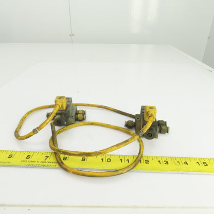 Numatics 237-267B Solenoid Operated Pneumatic Manifold Block 120V Coil Lot Of 2
