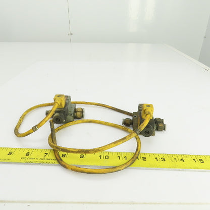 Numatics 237-267B Solenoid Operated Pneumatic Manifold Block 120V Coil Lot Of 2