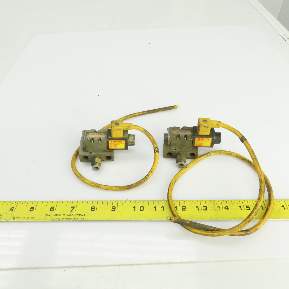 Numatics 237-267B Solenoid Operated Pneumatic Manifold Block 120V Coil Lot Of 2