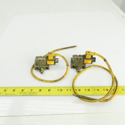 Numatics 237-267B Solenoid Operated Pneumatic Manifold Block 120V Coil Lot Of 2