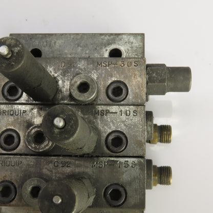 Lubriquip MSF-30S MSP-10S MSP-15S Modular Lubrication Divider Valve Assembly