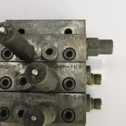 Lubriquip MSF-30S MSP-10S MSP-15S Modular Lubrication Divider Valve Assembly