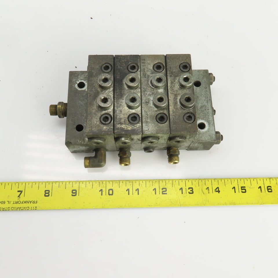 Lubriquip MSP-10T MSP-30T MSP-15S Modular Lubrication Divider Valve Assembly