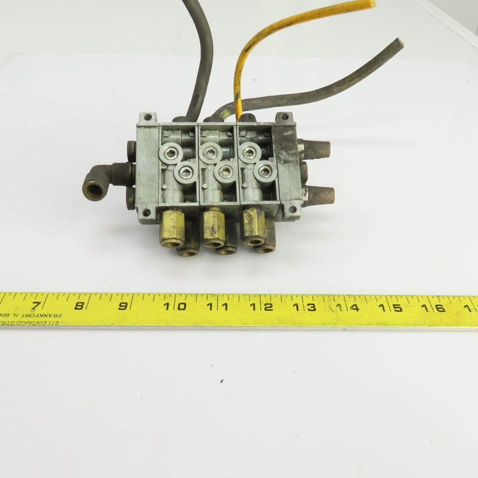 Numatics 237-572B Solenoid Operated Pneumatic Distribution Valve Manifold 120VAC