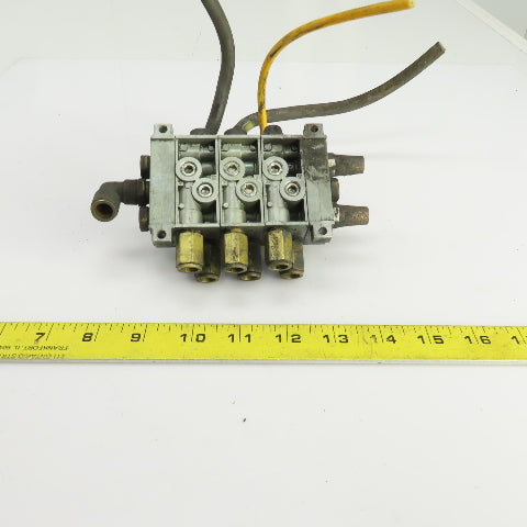 Numatics 237-572B Solenoid Operated Pneumatic Distribution Valve Manifold 120VAC