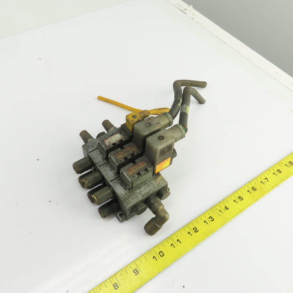 Numatics 237-572B Solenoid Operated Pneumatic Distribution Valve Manifold 120VAC