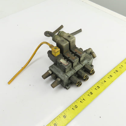 Numatics 237-572B Solenoid Operated Pneumatic Distribution Valve Manifold 120VAC