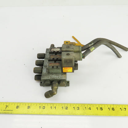 Numatics 237-572B Solenoid Operated Pneumatic Distribution Valve Manifold 120VAC