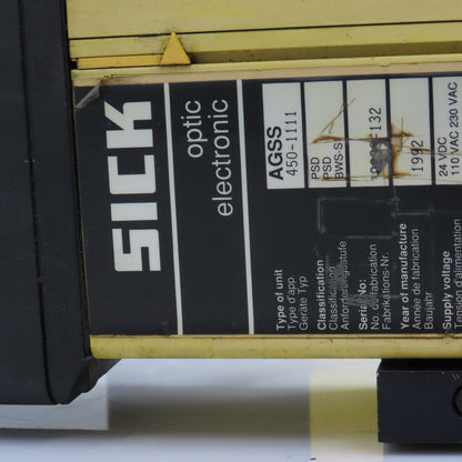 Sick AGSE 450-1211 AGSS 450-1111 Light Curtain Receiver/Sender 24VDC Lot Of 2