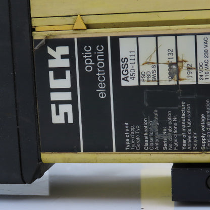 Sick AGSE 450-1211 AGSS 450-1111 Light Curtain Receiver/Sender 24VDC Lot Of 2