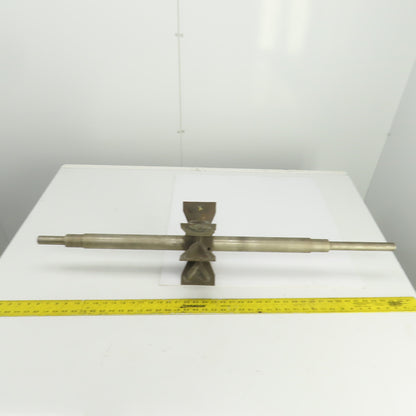 8 Blade Heavy Radial Paddle Wheel Impeller 10" OD 1" Keyed Shaft 41-1/2" OAL