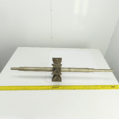 8 Blade Heavy Radial Paddle Wheel Impeller 10" OD 1" Keyed Shaft 41-1/2" OAL