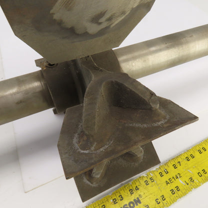 8 Blade Heavy Radial Paddle Wheel Impeller 10" OD 1" Keyed Shaft 41-1/2" OAL