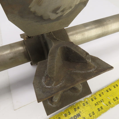 8 Blade Heavy Radial Paddle Wheel Impeller 10" OD 1" Keyed Shaft 41-1/2" OAL