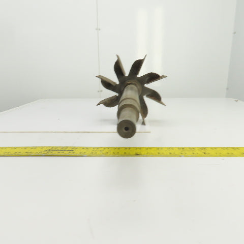 8 Blade Heavy Radial Paddle Wheel Impeller 10" OD 1" Keyed Shaft 41-1/2" OAL