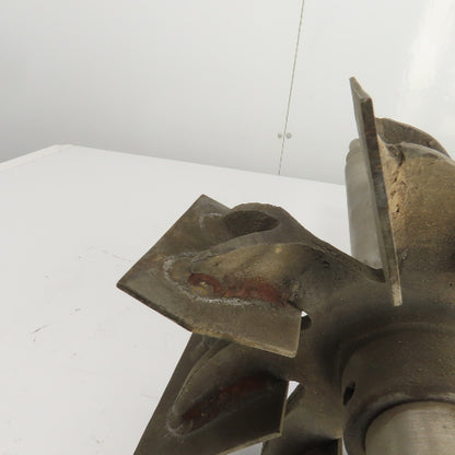 8 Blade Heavy Radial Paddle Wheel Impeller 10" OD 1" Keyed Shaft 41-1/2" OAL