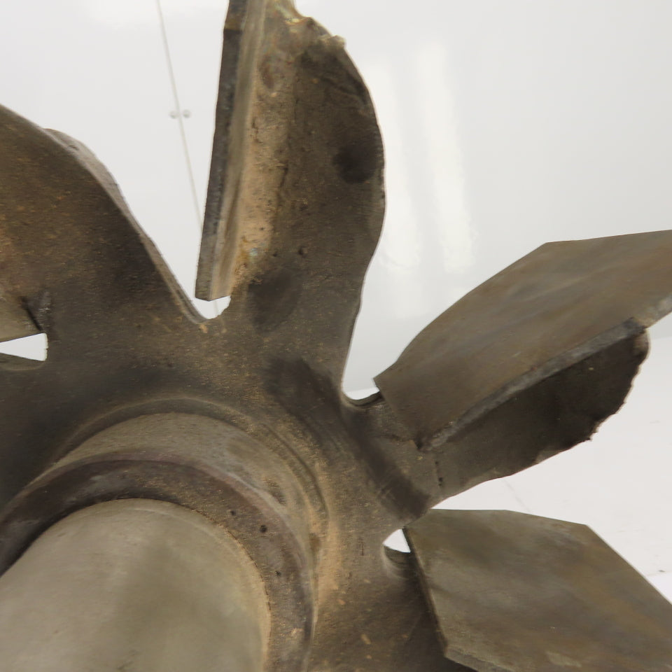 8 Blade Heavy Radial Paddle Wheel Impeller 10" OD 1" Keyed Shaft 41-1/2" OAL