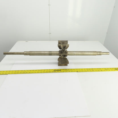 8 Blade Heavy Radial Paddle Wheel Impeller 10" OD 1" Keyed Shaft 41-1/2" OAL