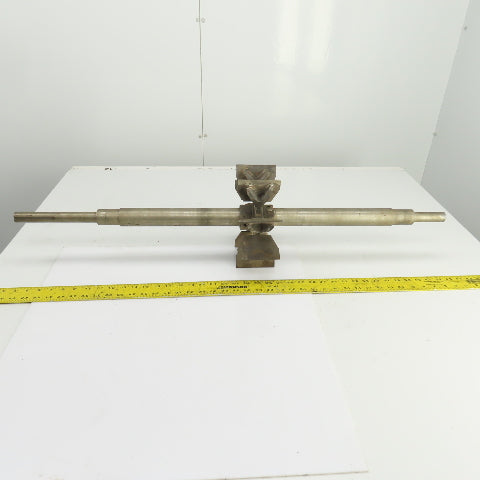 8 Blade Heavy Radial Paddle Wheel Impeller 10" OD 1" Keyed Shaft 41-1/2" OAL