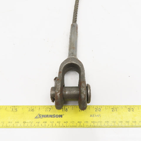 3/8" Wire Rope Rigging Single Leg Sling 22" W/Shackle