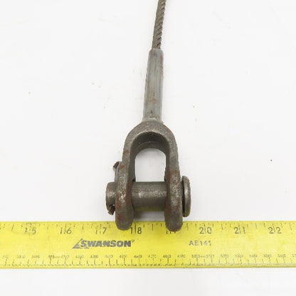 3/8" Wire Rope Rigging Single Leg Sling 22" W/Shackle